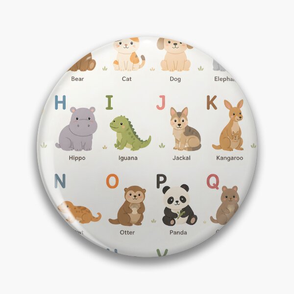 Item preview, Colorful Kids Alphabet Animals A-Z Collection designed and sold by CosmoPixelArts.