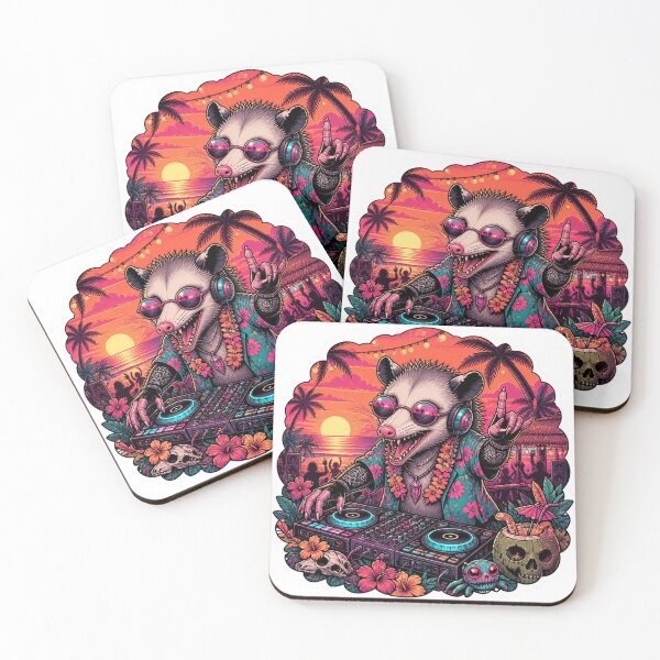 Item preview, Possum Beach Party Sticker designed and sold by Imaginarium of Chaos falcon88 .