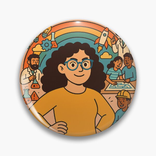 Item preview, Live urgently - Nerdy curly girl with a rainbow of scientists  designed and sold by gre47.