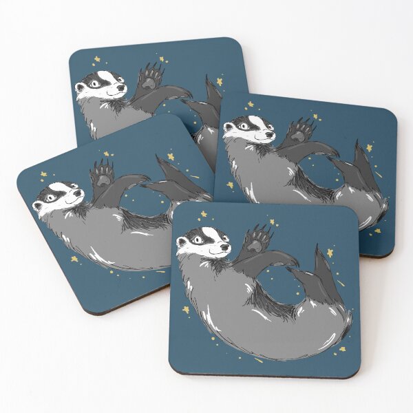 Item preview, Floating Badger in Space designed and sold by Antiope33.