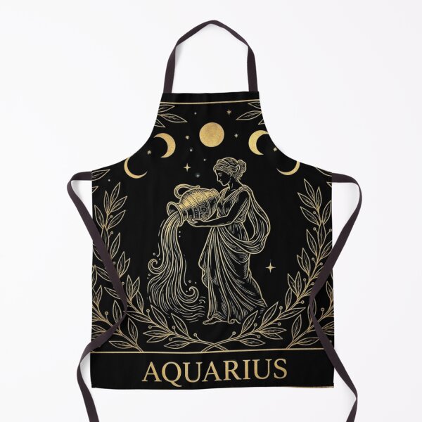 Item preview, Aquarius Zodiac Gold Celestial Water Bearer - Dark Academia Style designed and sold by AMS.
