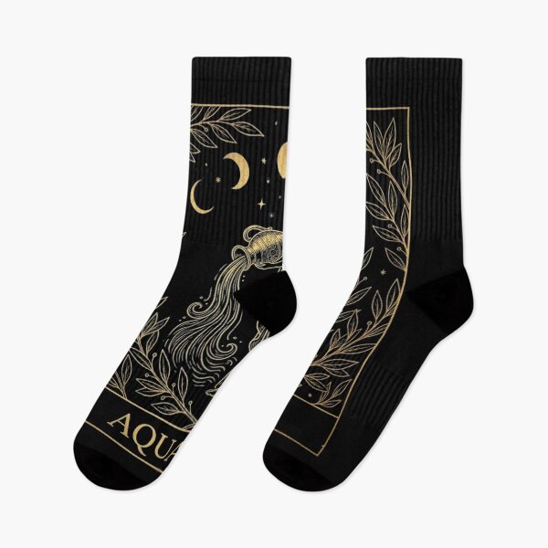 Item preview, Aquarius Zodiac Gold Celestial Water Bearer - Dark Academia Style designed and sold by AMS.