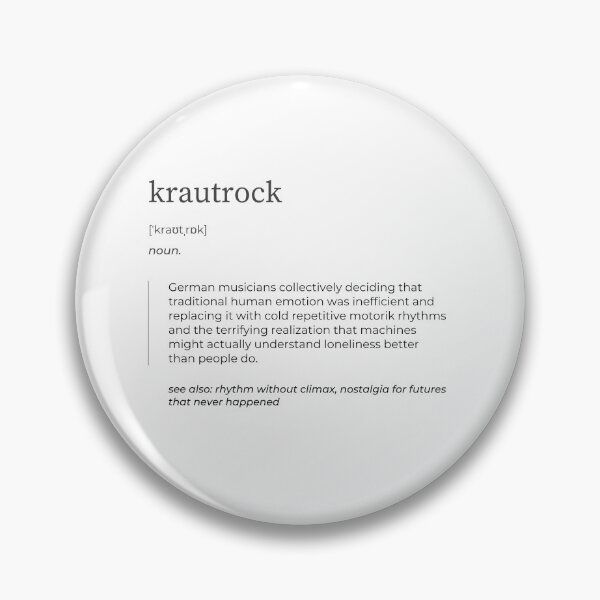 Item preview, Krautrock – Minimalist Dictionary Definition (Satirical Typography Art) designed and sold by MUSIK DEFINITION.