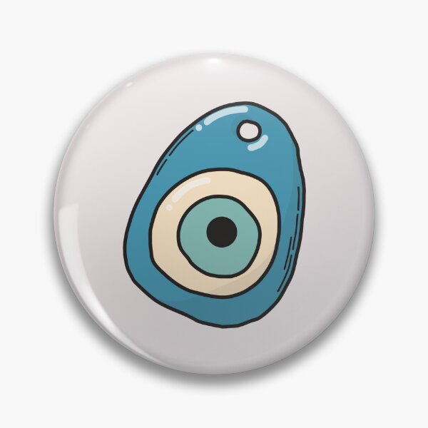 Artikelvorschau, Nazar-Amulett mit bösem Blick – Illustration eines blauen Boho-Amuletts entworfen und verkauft von Artsy Corner.