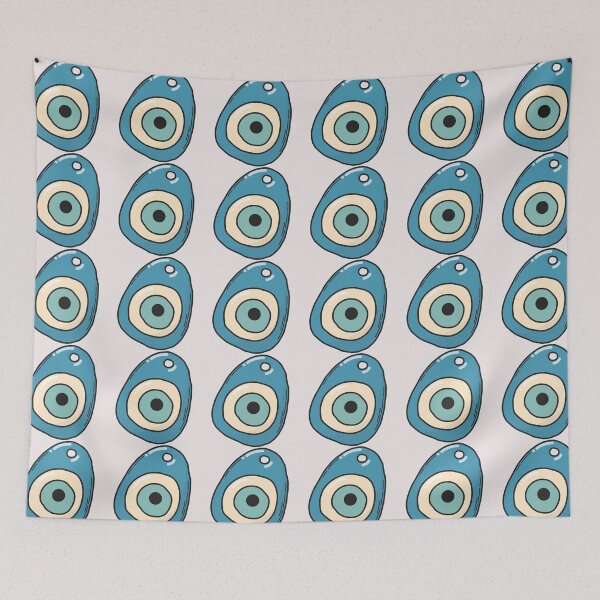 Item preview, Evil Eye Nazar Charm — Blue Boho Amulet Illustration designed and sold by Artsy Corner.