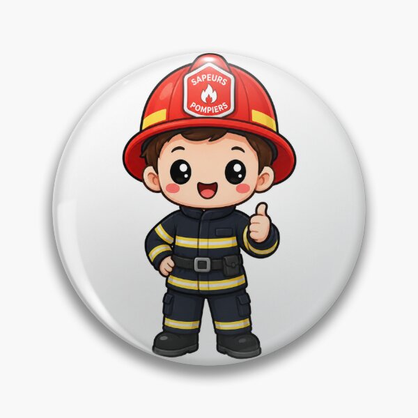 Item preview, Kawaii firefighter designed and sold by Collection Touillette.