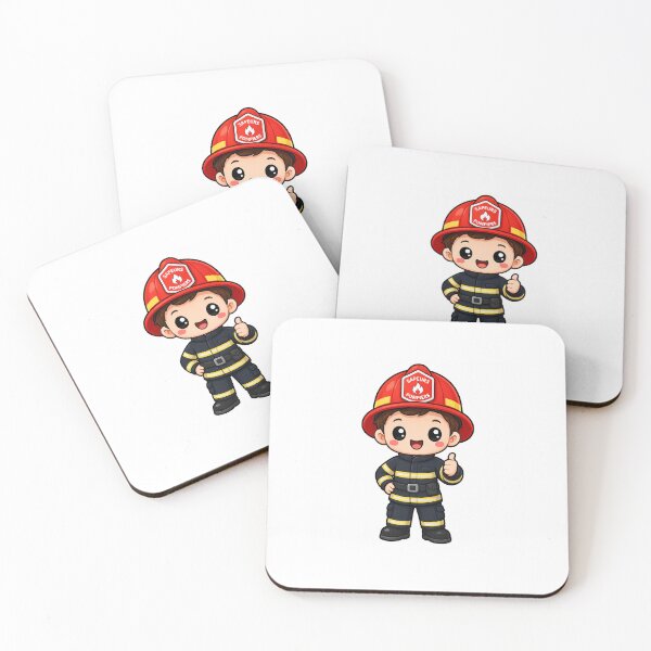 Item preview, Kawaii firefighter designed and sold by Collection Touillette.
