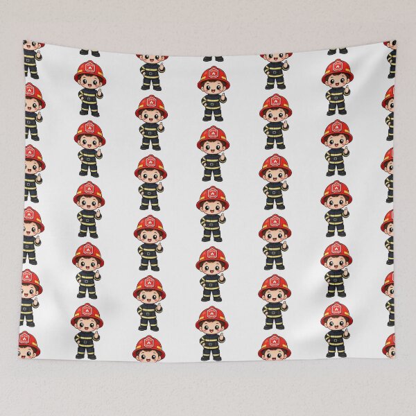 Item preview, Kawaii firefighter designed and sold by Collection Touillette.