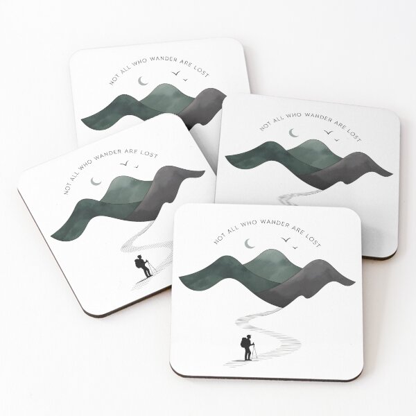 Item preview, Not All Who Wander Are Lost – Minimalist Mountain Path Hiker Travel Design designed and sold by ArcticFoxStudio.