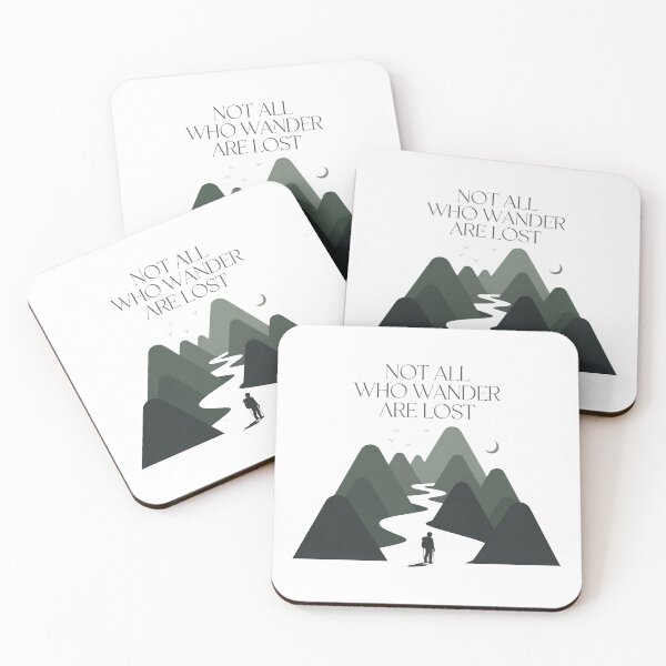 Item preview, Not All Who Wander Are Lost – Minimalist Mountain Path Hiker Travel Design designed and sold by ArcticFoxStudio.