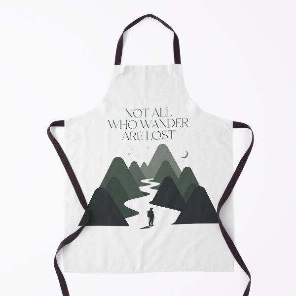 Item preview, Not All Who Wander Are Lost – Minimalist Mountain Path Hiker Travel Design designed and sold by ArcticFoxStudio.