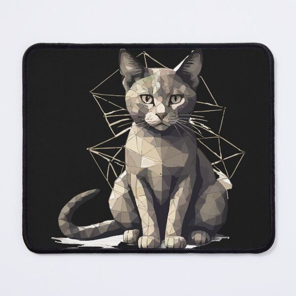 Item preview, Geometric Cat – Modern Pet Art designed and sold by Tklezardesigns.