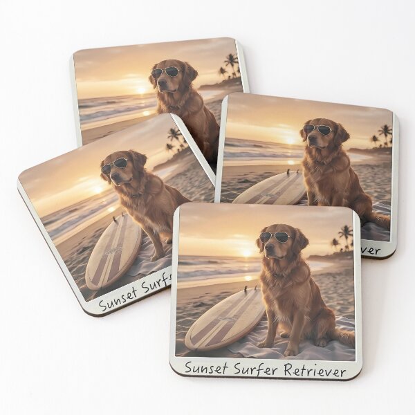Item preview, Surfer Retriever designed and sold by AW_AcceptTheWorld.