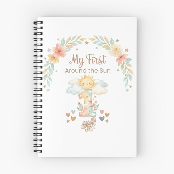Item preview, Baby Onesie or Kids T-Shirt My First Trip Around the Sun - Watercolor First Birthday designed and sold by Alma en Cada Detalle.