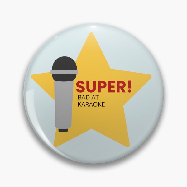 Item preview, SUPER Bad at Karaoke – Funny Gold Star Reward Sticker Style Design designed and sold by MxtchaLuv.