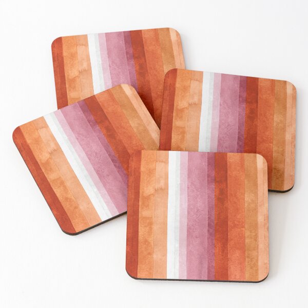 Item preview, Lesbian Pride Flag Colors - Abstract Watercolor Stripes designed and sold by Cannaxes Studio.