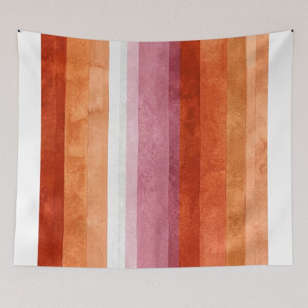 Item preview, Lesbian Pride Flag Colors - Abstract Watercolor Stripes designed and sold by Cannaxes Studio.