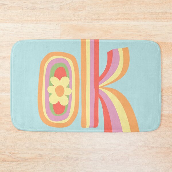 Item preview, Soft Pastel Dream Retro Floral OK Typography Alphabet Art designed and sold by nineFlorals.