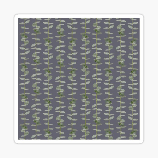 Item preview, Eucalyptus Patterns with Dusty Purple Background Realistic Botanic Patterns Organic & Striped Patterns designed and sold by TurningMoss.
