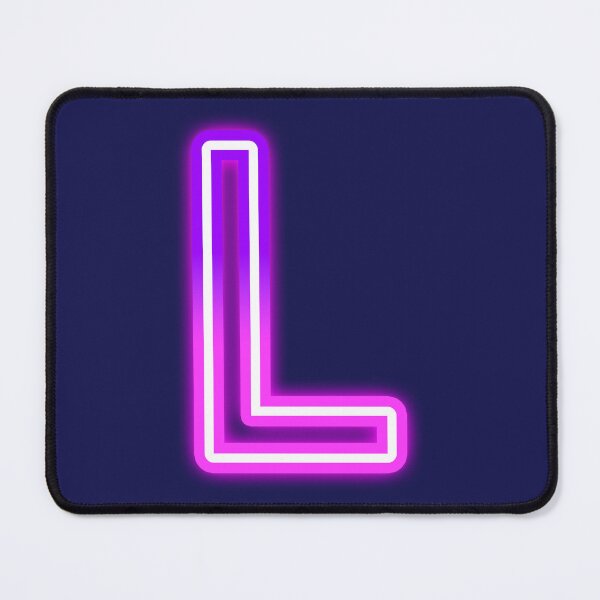 Item preview, Letter L Neon Pink Purple Glow - Retro Futuristic Monogram Initial designed and sold by SolutionsArt.