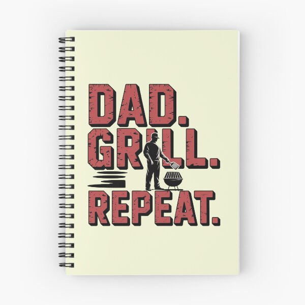 Item preview, Dad Grill Repeat Funny BBQ Design designed and sold by WikaKowalczyk.
