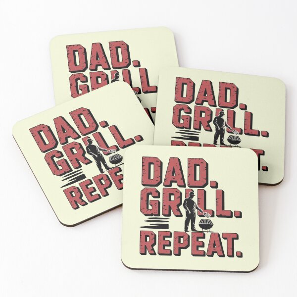 Item preview, Dad Grill Repeat Funny BBQ Design designed and sold by WikaKowalczyk.