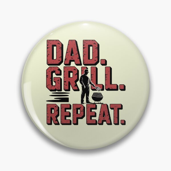 Item preview, Dad Grill Repeat Funny BBQ Design designed and sold by WikaKowalczyk.