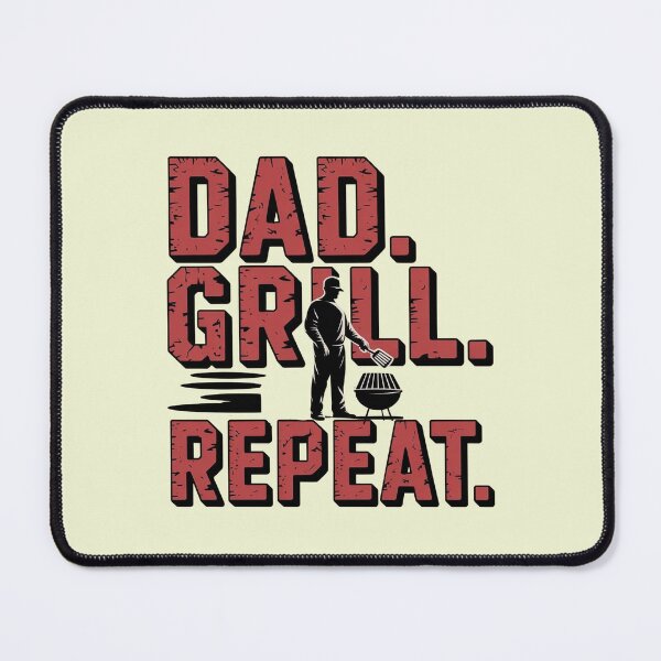 Item preview, Dad Grill Repeat Funny BBQ Design designed and sold by WikaKowalczyk.