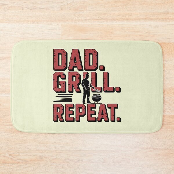Item preview, Dad Grill Repeat Funny BBQ Design designed and sold by WikaKowalczyk.