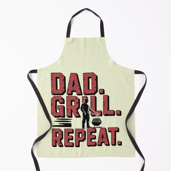 Item preview, Dad Grill Repeat Funny BBQ Design designed and sold by WikaKowalczyk.