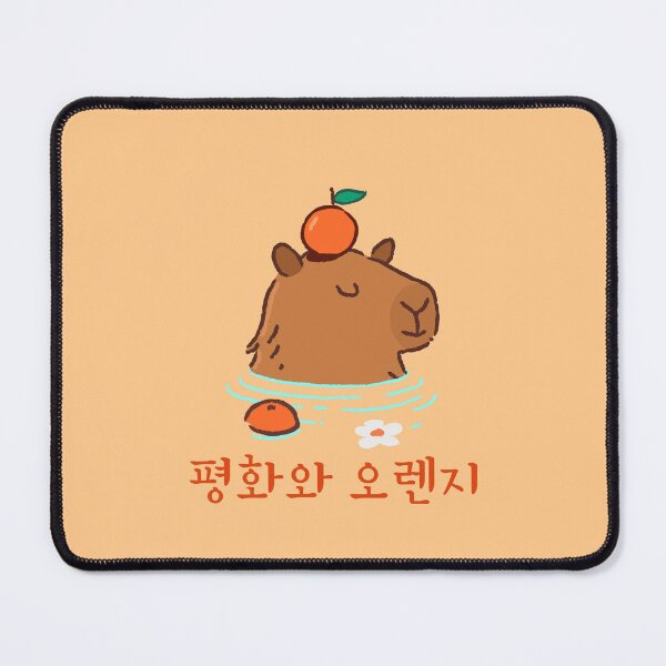 Item preview, Capybara Peace and Oranges Korean designed and sold by DJCartoonDesigns.