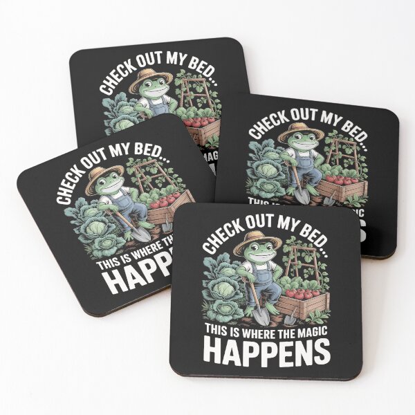 Item preview, Check Out My Bed This Is Where The Magic Happens: Frog Garden Humor Gardening Lover Funny Veggie Quote  designed and sold by NewaveBoutique.