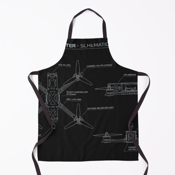 Item preview, FPV Drone Technical Schematic - Modern Quadcopter Blueprint designed and sold by MarVan-Prints.