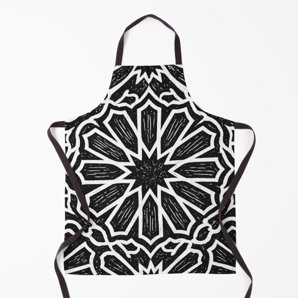 Item preview, Black White Linocut Moroccan Star Tile | Bold Islamic Arabesque Art | Woodblock Print Geometric Design designed and sold by Patterns Workshop.