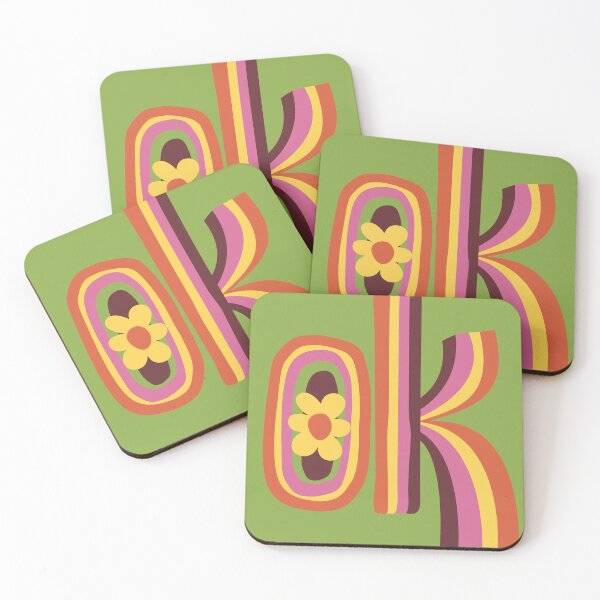 Item preview, Groovy Rustic OK Typography - 70s Flower Power Aesthetic designed and sold by nineFlorals.