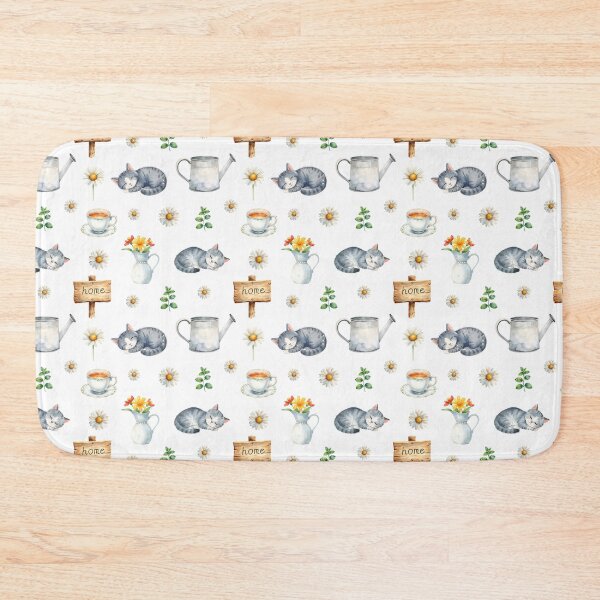 Item preview, Cozy Cat and Daisy Cottagecore Pattern designed and sold by HelgaCraftery.