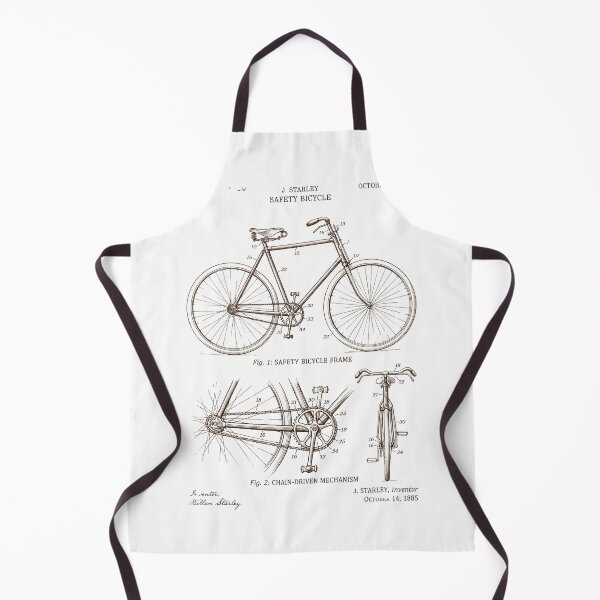 Item preview, 1880s Vintage Safety Bicycle Patent - Antique Engineering Print designed and sold by MarVan-Prints.