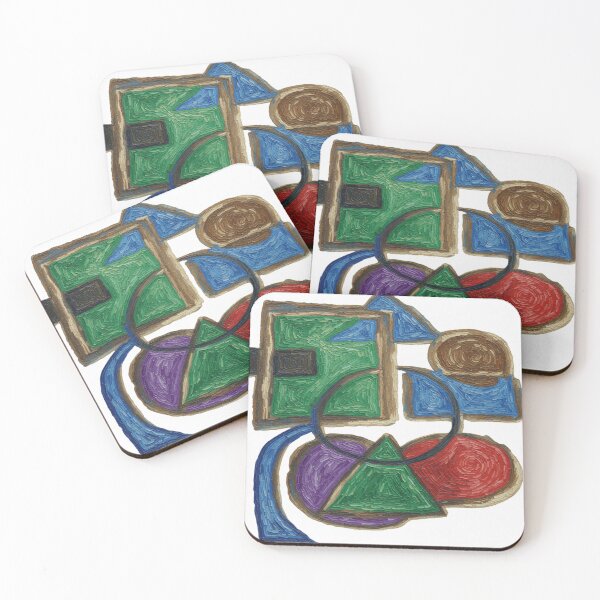 Item preview, Shapes Misbehaving Van Gogh Style colorful geometric abstract design designed and sold by SmashingDeals.