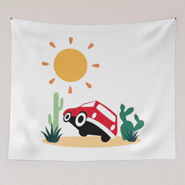 Item preview, Car in the desert in the sun designed and sold by Les Enfants des Possibles .