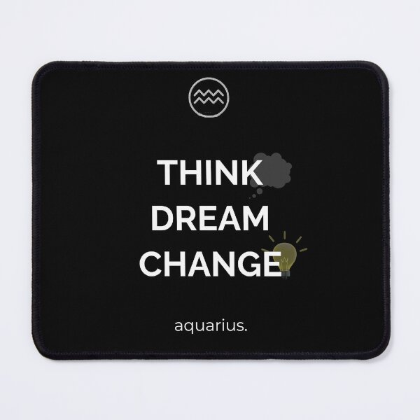 Item preview, Aquarius Zodiac Think Dream Change Black Design designed and sold by Milena018.