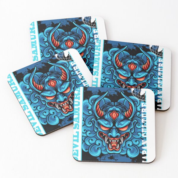 Item preview, Japanese Streetwear / Oni Mask / Samurai Aesthetic / Anime Urban Art designed and sold by Valisdesign.