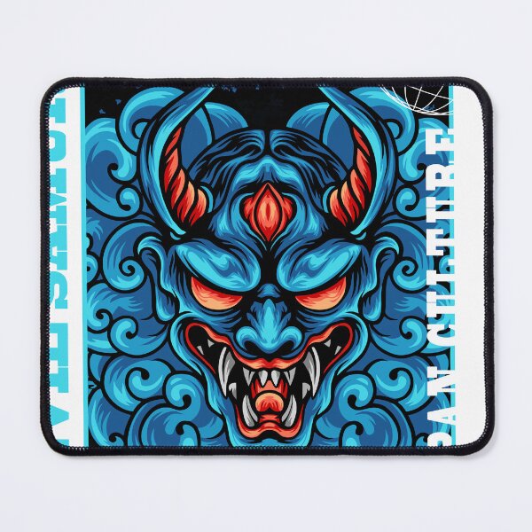 Item preview, Japanese Streetwear / Oni Mask / Samurai Aesthetic / Anime Urban Art designed and sold by Valisdesign.