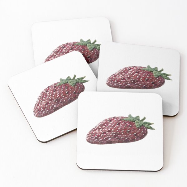 Item preview, Red Ruby Gemstone Mosaic Strawberry Art designed and sold by ogduckboy.