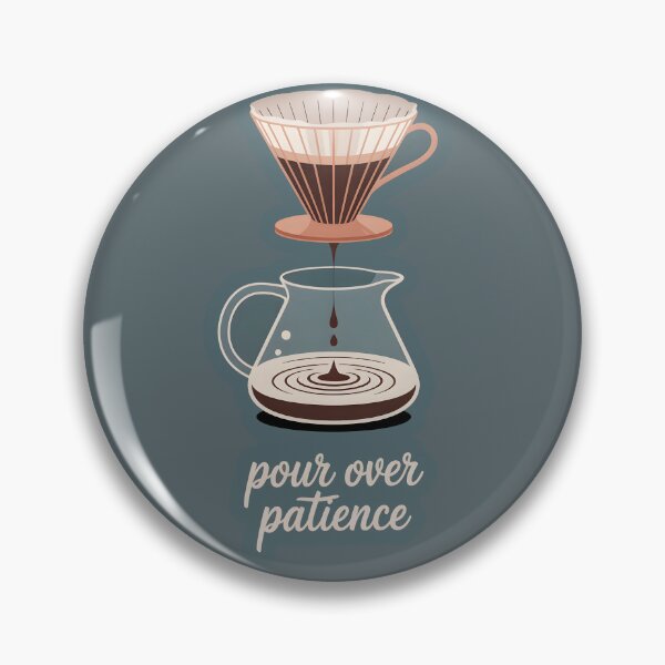 Item preview, Pour Over Patience – Minimalist Pour Over Coffee Art, Meditative Drip Illustration designed and sold by Montodesign.