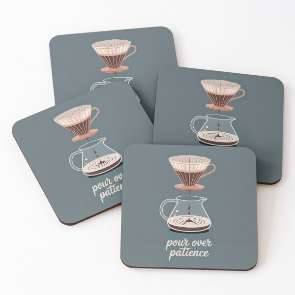 Item preview, Pour Over Patience – Minimalist Pour Over Coffee Art, Meditative Drip Illustration designed and sold by Montodesign.