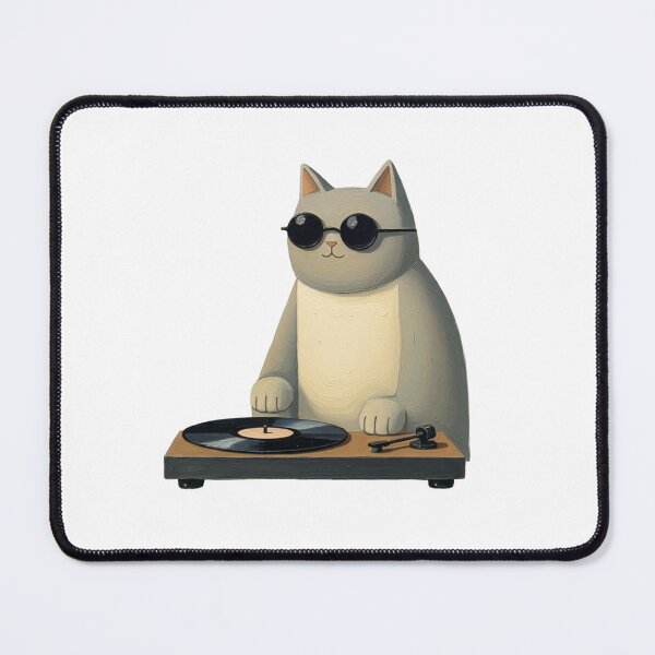 Item preview, record cat designed and sold by XollinArtz.