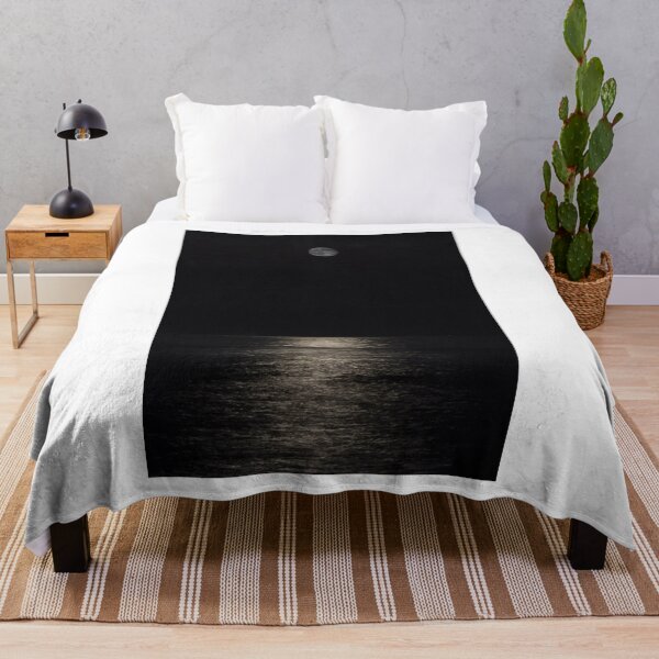 Item preview, Full Moon Over Calm Ocean With Silver Moonlight Reflection On Dark Night Sea designed and sold by Nmallia.