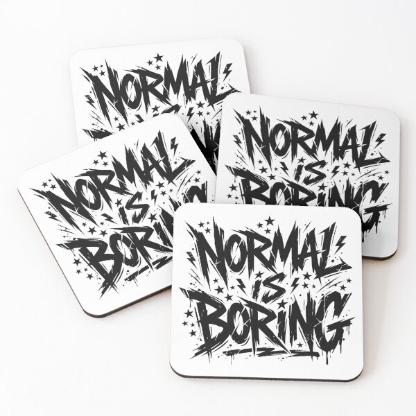 Item preview, Normal Is Boring Graffiti Typography Design designed and sold by pradeepvisuals.