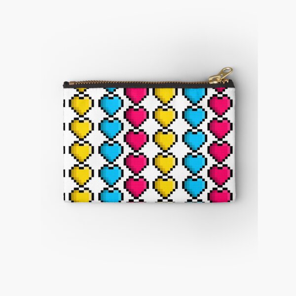 Item preview, Pixel Pansexual Pride Flag Hearts designed and sold by HarveyHandcraftsandDesigns.