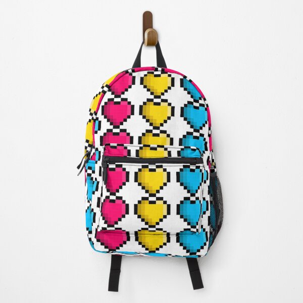 Item preview, Pixel Pansexual Pride Flag Hearts designed and sold by HarveyHandcraftsandDesigns.